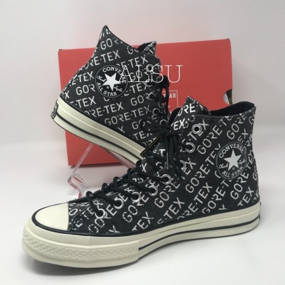 Converse Chuck 70 HI “Gore-Tex” Black White Canvas Shoes Skate Mens Size 162347C - Picture 2 of 9